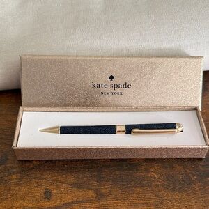 Kate Spade Glittery Black and Gold Pen